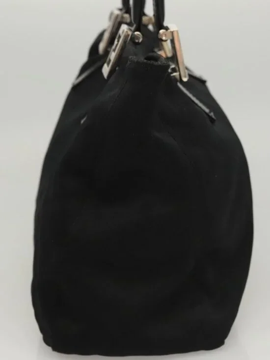 FENDI Hand Bag Nylon Black Silver Auth 122023 - Picture 5 of 16